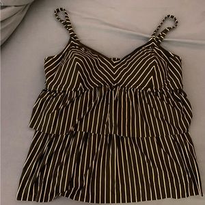 Size 12 swim top with layers for flattering tummy